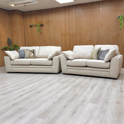 'Chalfont' Texas Linen Fabric 3 + 2 Seater Sofa Set