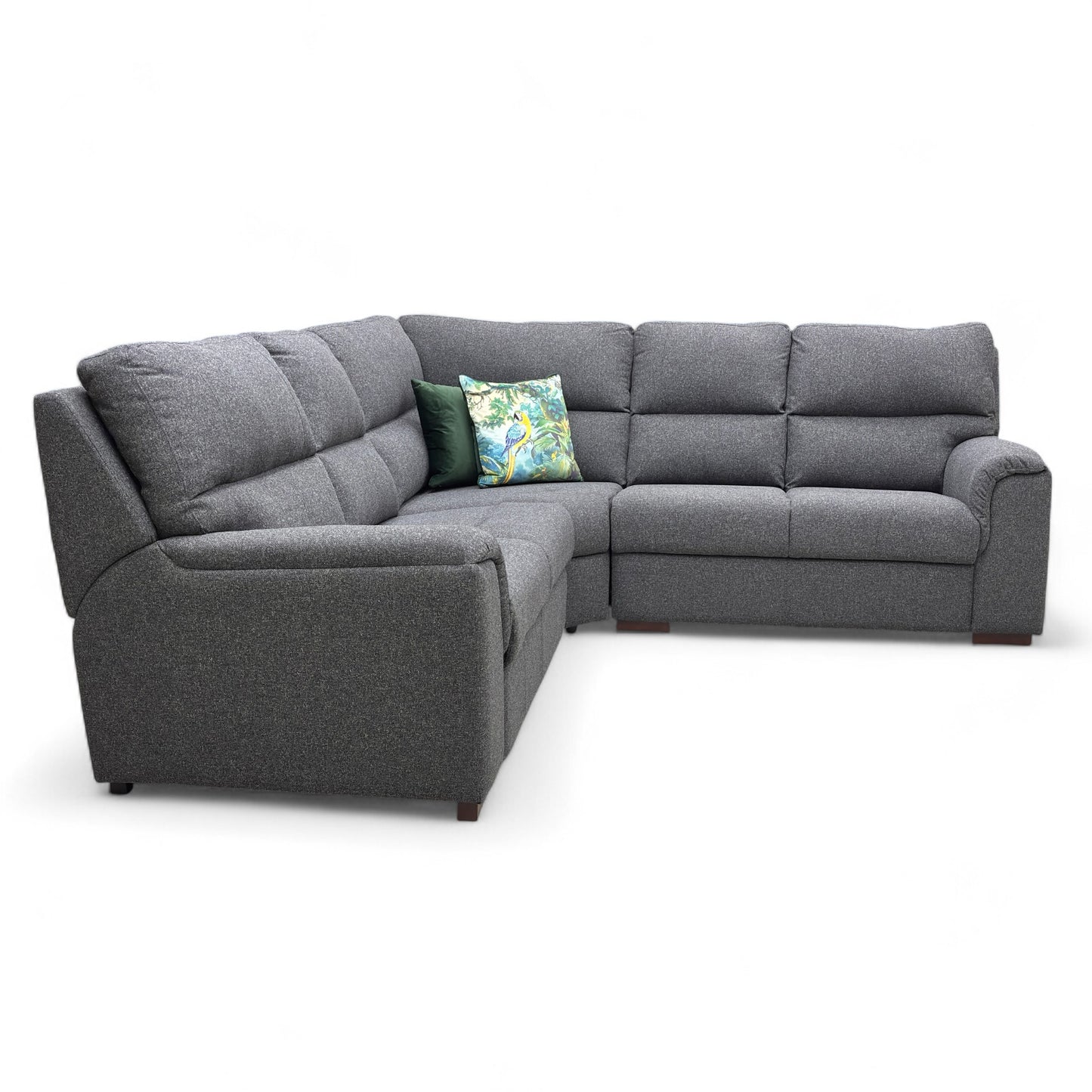 ‘Aylin’ Charcoal Benita Fabric 2 Corner 2 Sofa