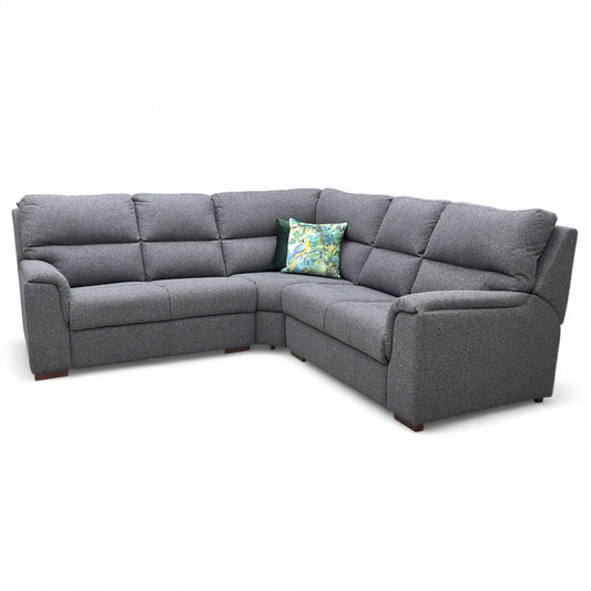 ‘Aylin’ Charcoal Benita Fabric 2 Corner 2 Sofa