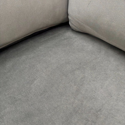 ‘Orka’ Dove Sensual Velvet Non Quilted Arm Right Hand Facing 2 Seater Corner Sofa