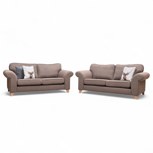 ‘Angelic’ Nutmeg Cotswold Plain 2 + 2 Seater Sofa Set