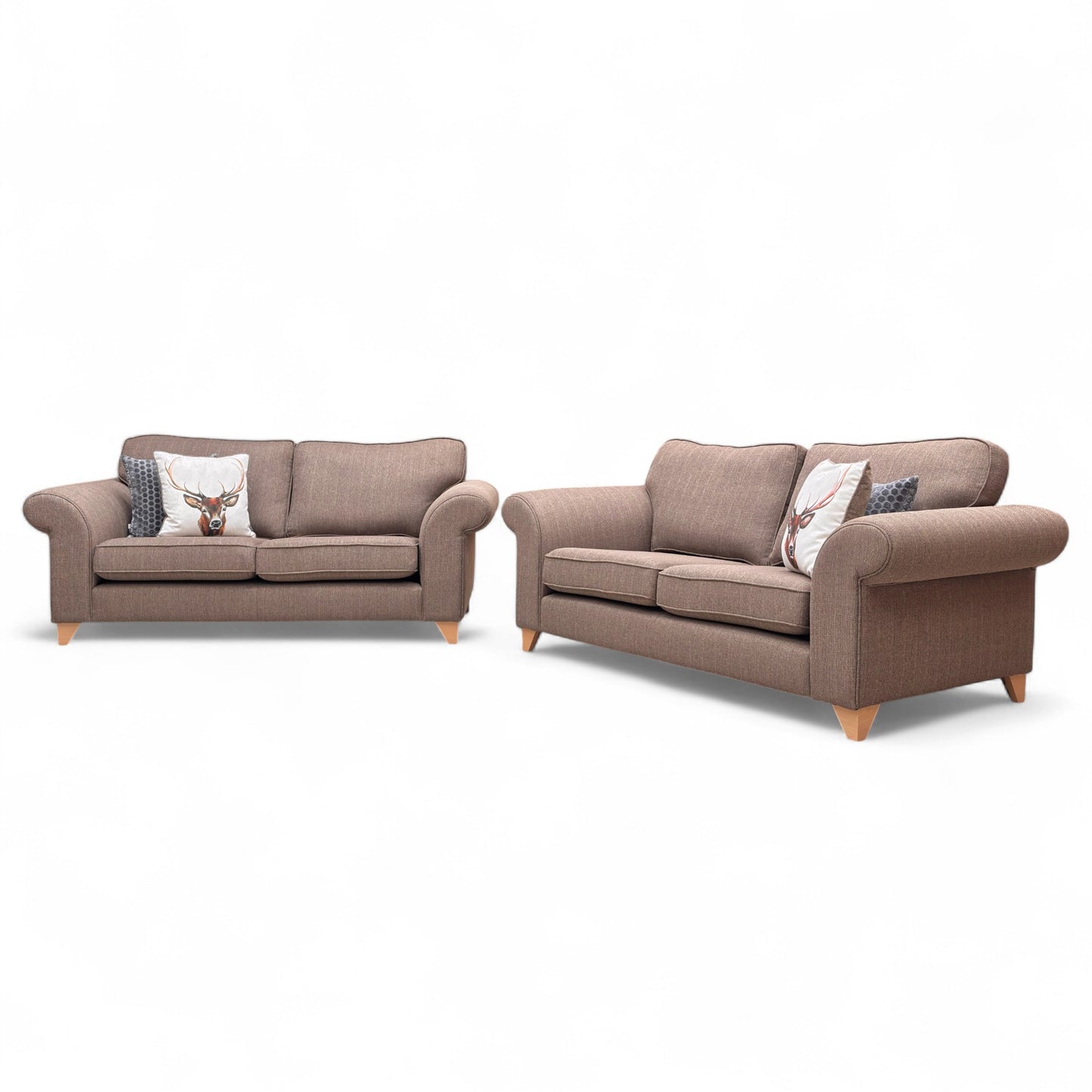 ‘Angelic’ Nutmeg Cotswold Plain 2 + 2 Seater Sofa Set
