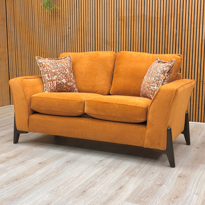 ‘Collins’ Almond Orange Towel Velvet 2 Seater Sofa
