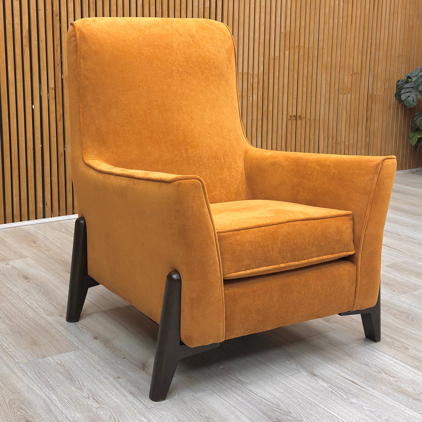 ‘Collins’ Almond Orange Towel Velvet Accent Chair - product photo 3