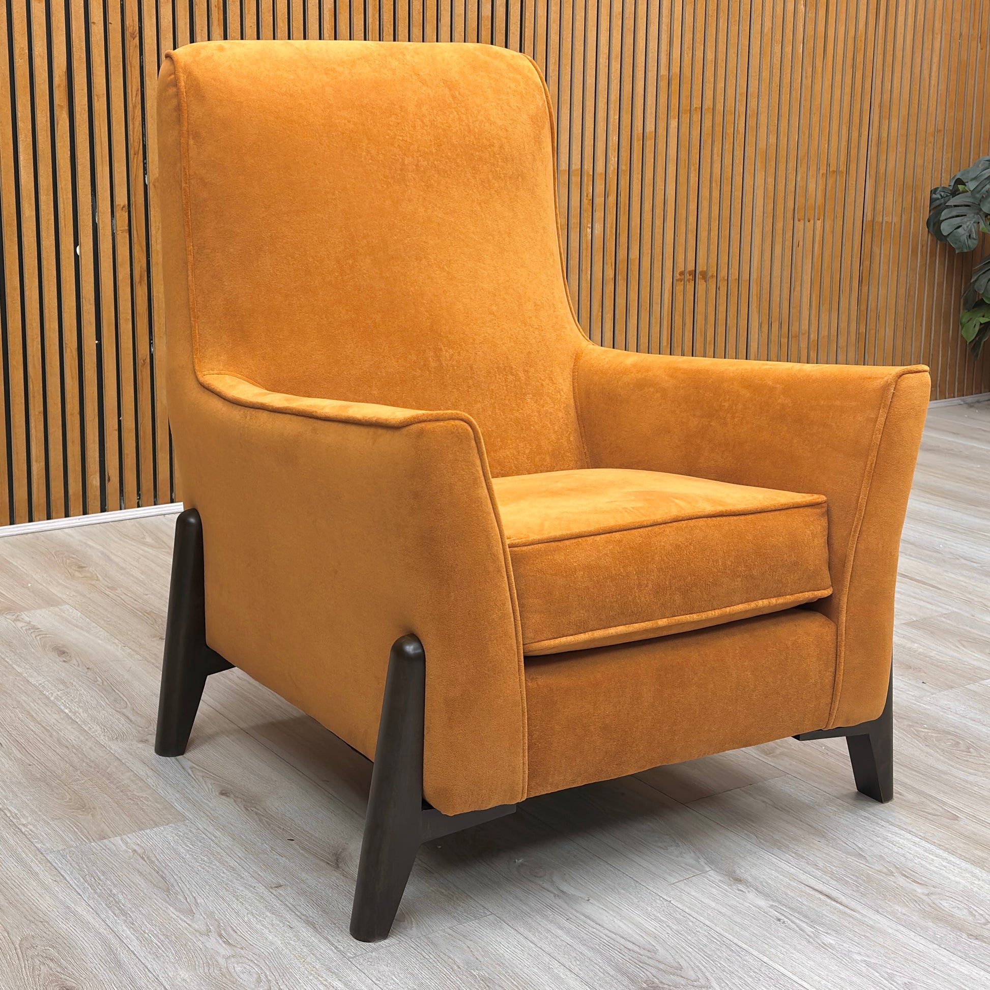 ‘Collins’ Almond Orange Towel Velvet Accent Chair - product photo 3