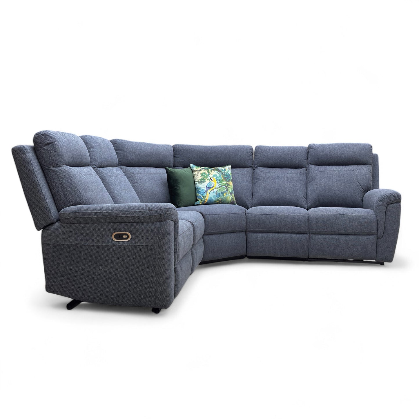 ‘Bowie’ Azul Fabric Power Recliner Modular Corner Sofa