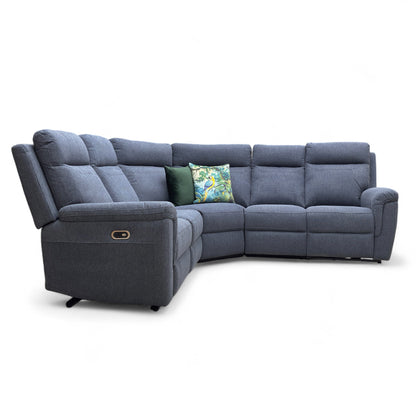 ‘Bowie’ Azul Fabric Power Recliner Modular Corner Sofa