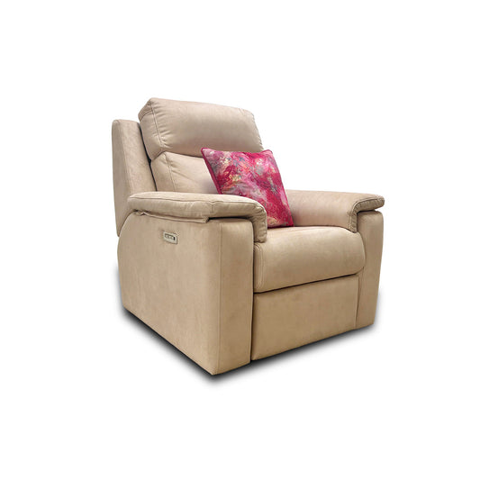 G Plan ‘Thornbury’ Cream Velvet Power Recliner Chair with Power Headrest and Power Lumbar