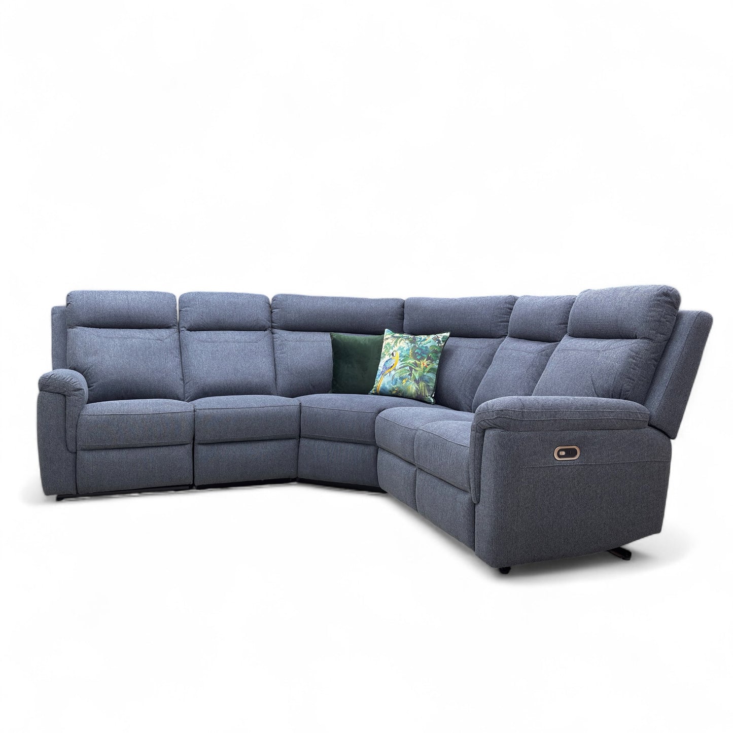 ‘Bowie’ Azul Fabric Power Recliner Modular Corner Sofa