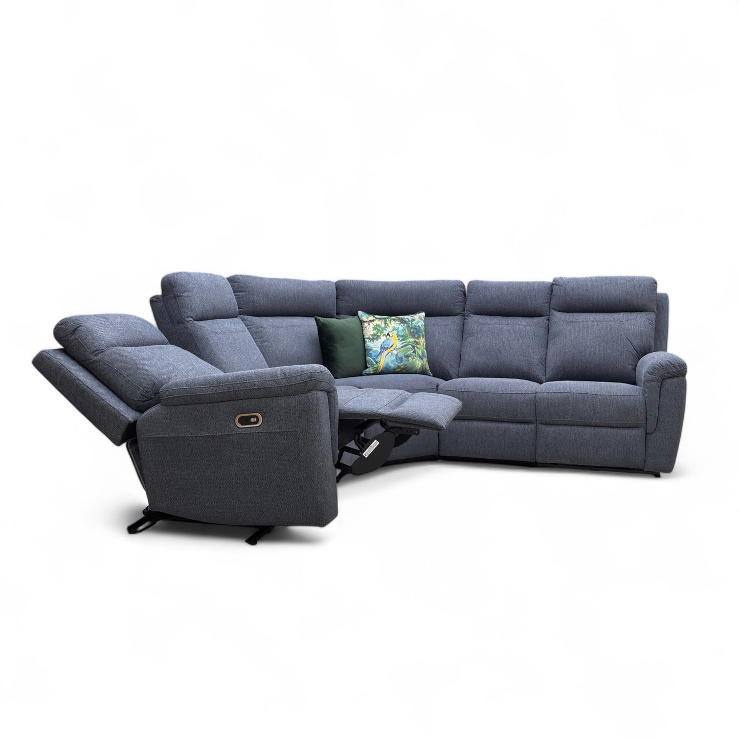 ‘Bowie’ Azul Fabric Power Recliner Modular Corner Sofa