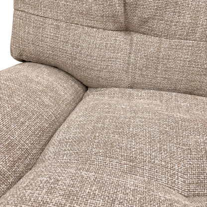 'Ozzy' Fab-Ska-R28 Beige Woven Fabric Swivel Rocker Power Recliner Chair
