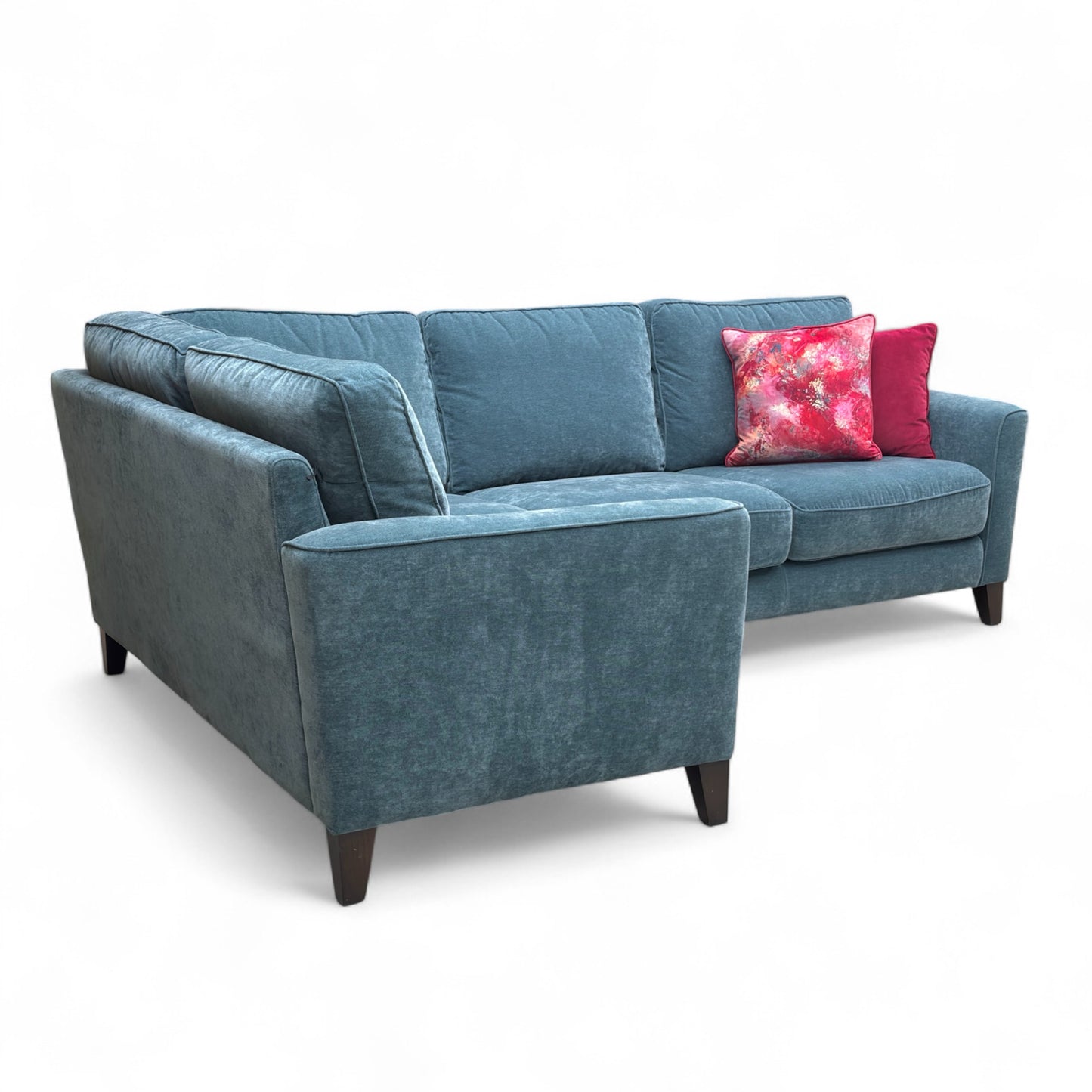 'Brondby' Fab-Can-R340 Peacock Fabric Small Left Hand Facing Corner Sofa