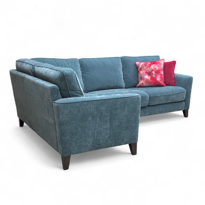 'Brondby' Fab-Can-R340 Peacock Fabric Small Left Hand Facing Corner Sofa