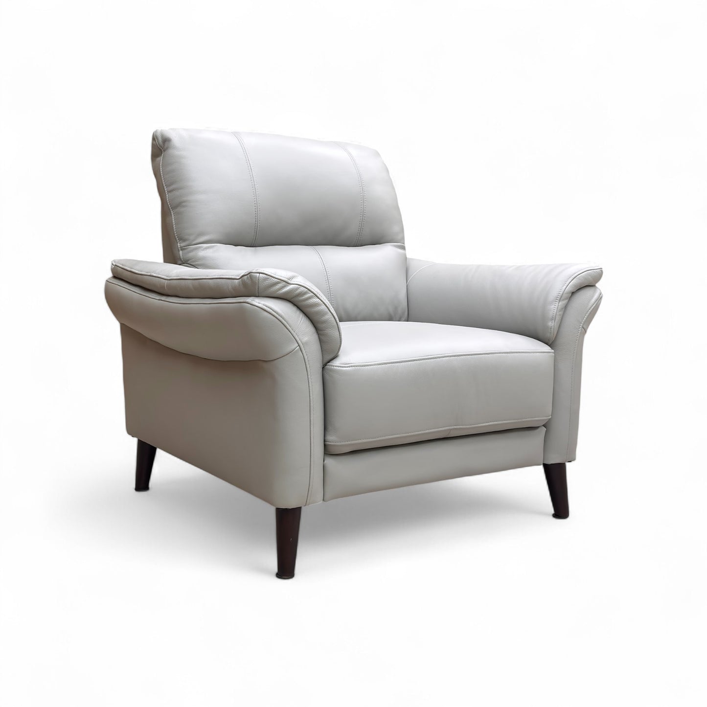 'Winner' Oslo Cat-40/27 Light Grey Leather Armchair
