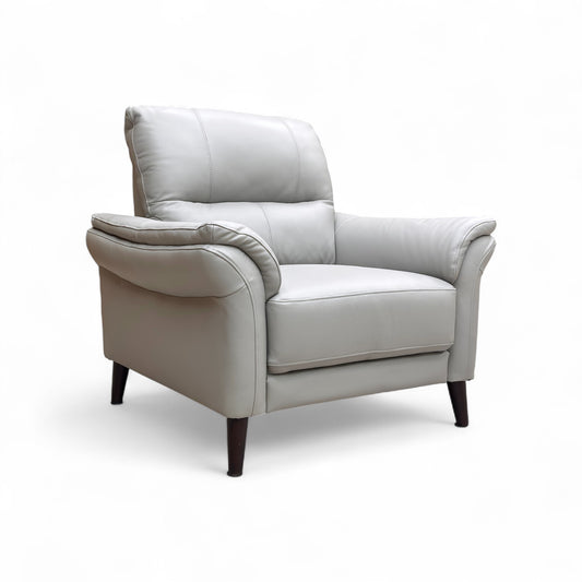 'Winner' Oslo Cat-40/27 Light Grey Leather Armchair