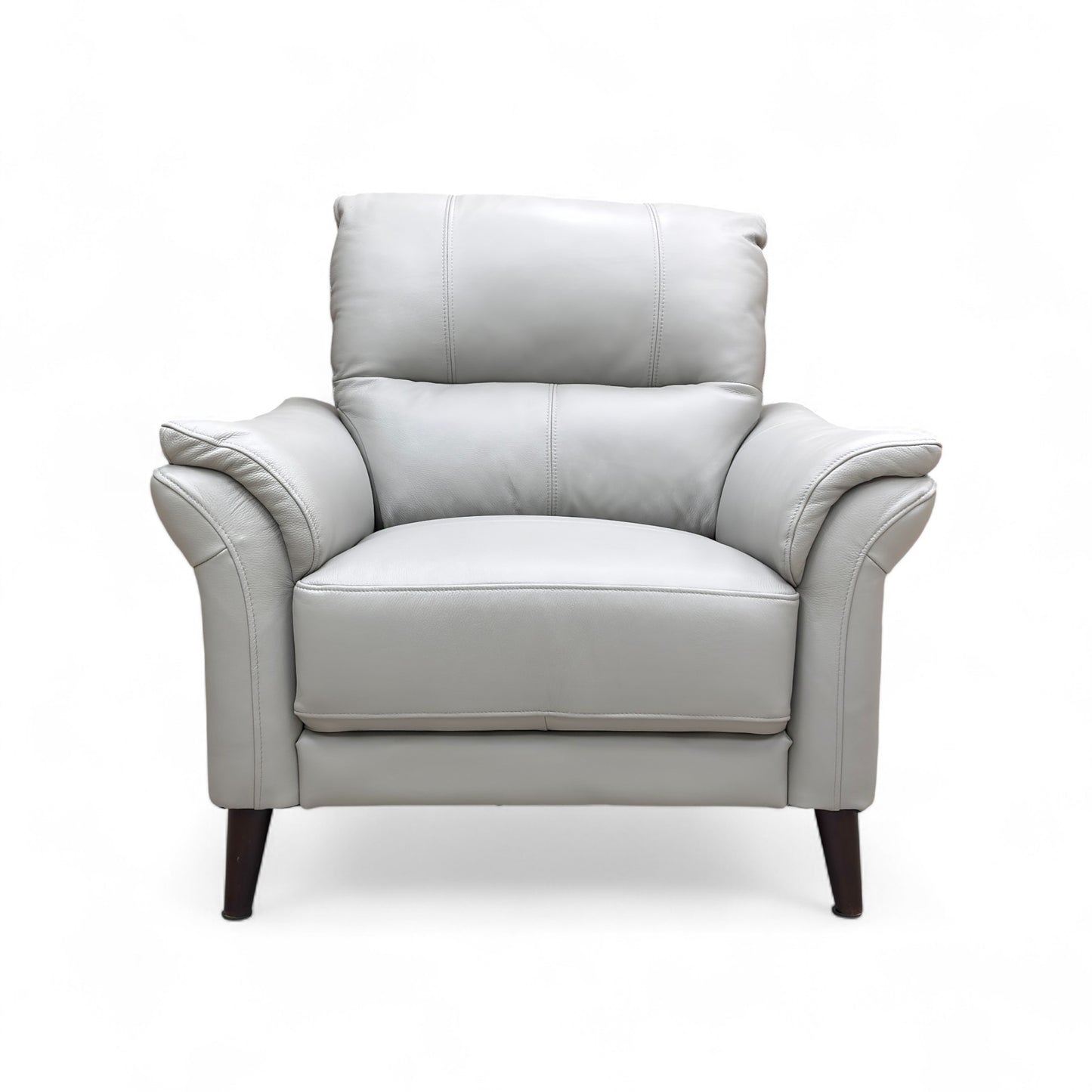 'Winner' Oslo Cat-40/27 Light Grey Leather Armchair