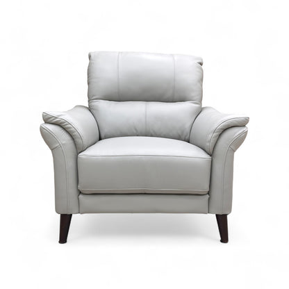 'Winner' Oslo Cat-40/27 Light Grey Leather Armchair
