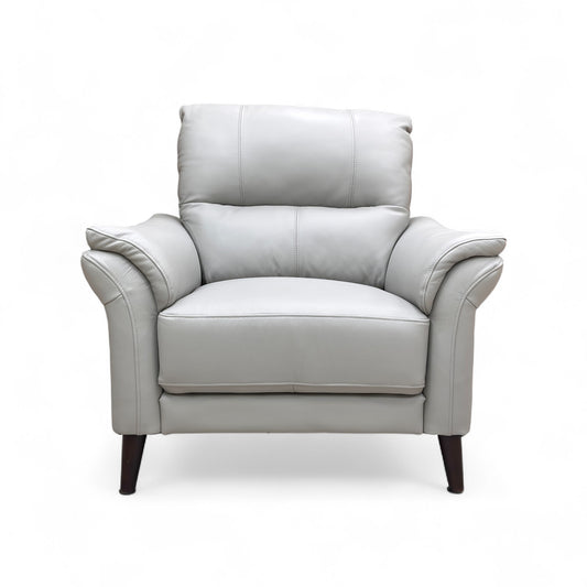 'Winner' Oslo Cat-40/27 Light Grey Leather Armchair