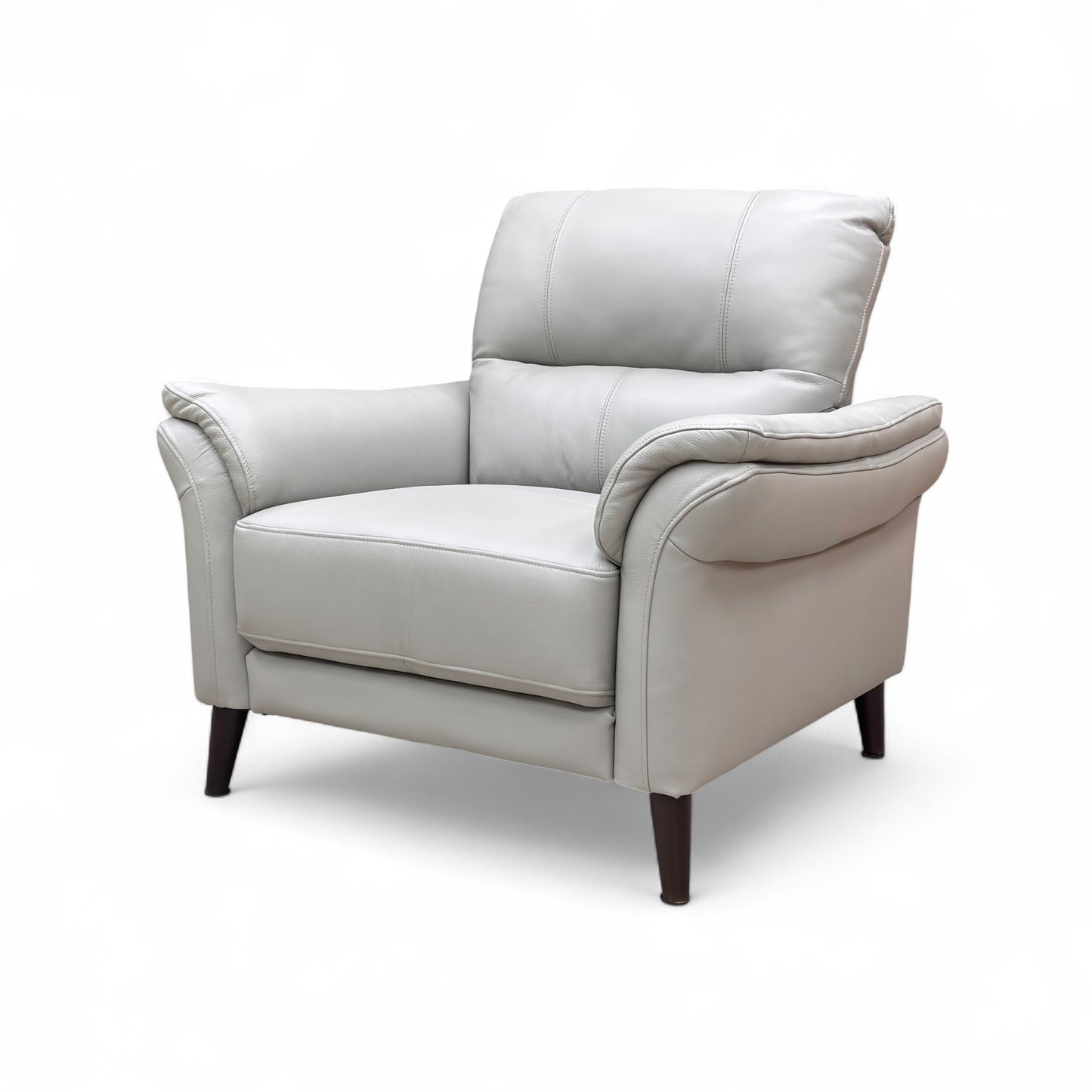 'Winner' Oslo Cat-40/27 Light Grey Leather Armchair