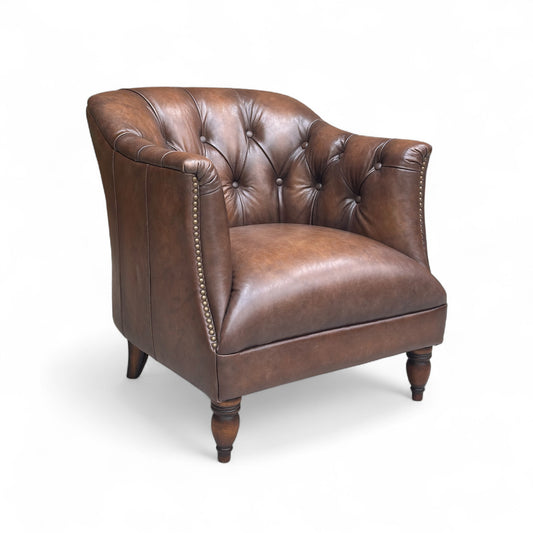 At The Helm 'Henson' X3y1-1981ls Saddle Leather Tub Chair