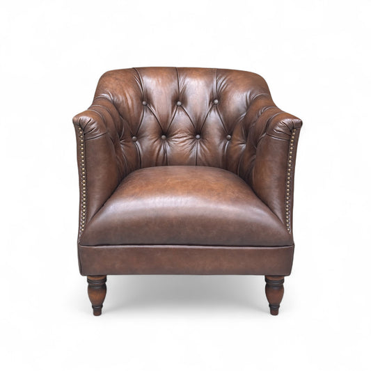At The Helm 'Henson' X3y1-1981ls Saddle Leather Tub Chair