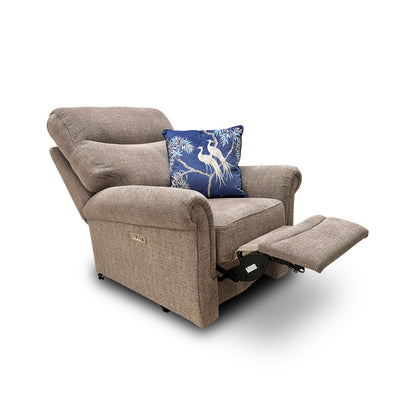 G Plan 'Avon' Sea Earth A722 Fabric Power Recliner Armchair