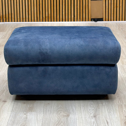 G Plan ‘Kingsbury’ A125 Stingray Indigo Velvet Fabric Storage Footstool