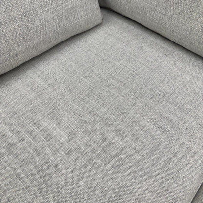 ‘Plush’ Ice Bobby Plain Fabric Formal Back Large Double Ended Chaise Sofa