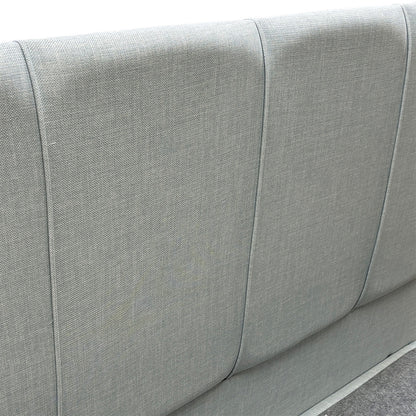 ‘Chris’ Duck Egg Blue Fabric Divan Base + Headboard - King