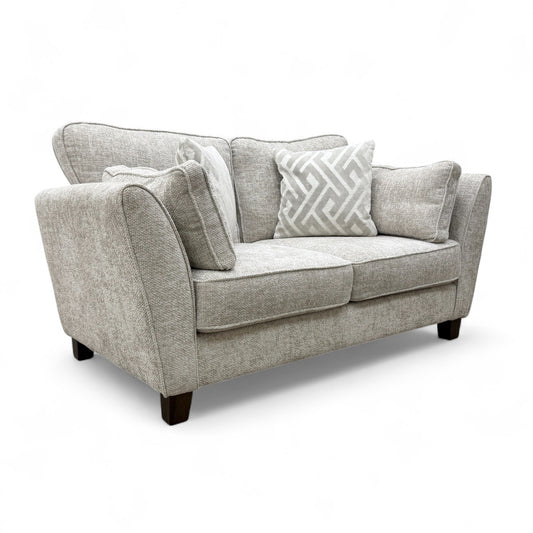'Tabitha' Ivory Woven Fabric 2 Seater Sofa