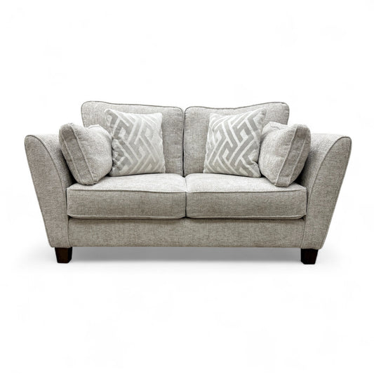 'Tabitha' Ivory Woven Fabric 2 Seater Sofa