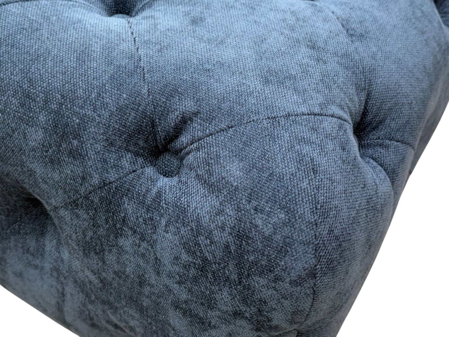 'Libertie' Denim Catalina Button Banquette Footstool