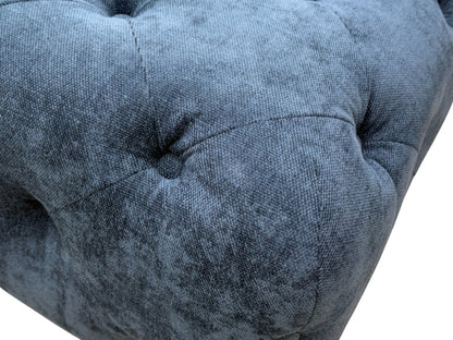 'Libertie' Denim Catalina Button Banquette Footstool