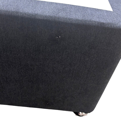 ‘Roma’ Carbon Grey Velvet Divan Base + Headboard with 2 Drawers - Double