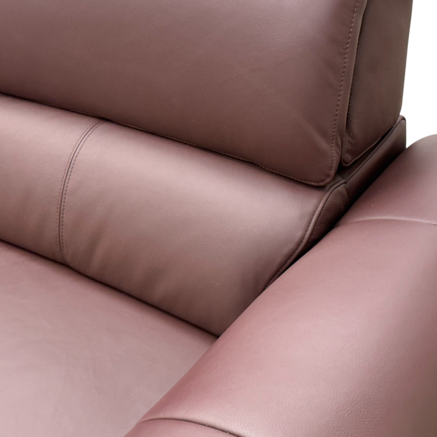 'Vino' Cat-40/30 Oslo Mulberry Leather 3 Seater Power Recliner Sofa with Power Headrests and Heated Seats