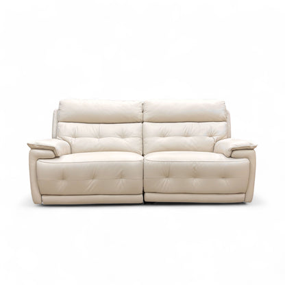 World of Leather ‘Brescia’ Nw-521e Frost Leather 3 Seater Power Recliner Sofa