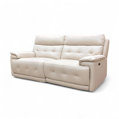 World of Leather ‘Brescia’ Nw-521e Frost Leather 3 Seater Power Recliner Sofa