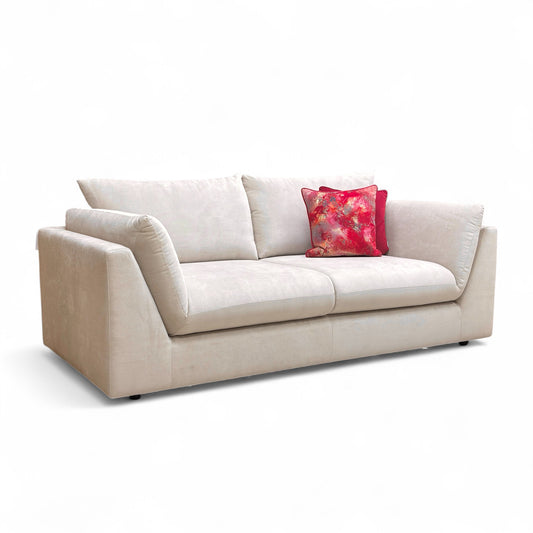 ‘Freddie’ Taupe Como Linen 3 Seater Sofa