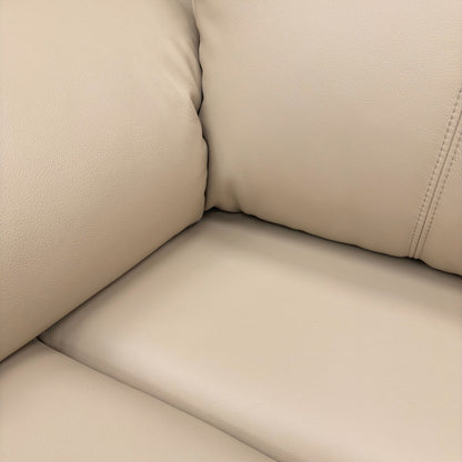 ‘Kingsbury’ L844 Cambridge Plaster Beige Leather Power Recliner Chair with Power Headrest and Power Lumbar