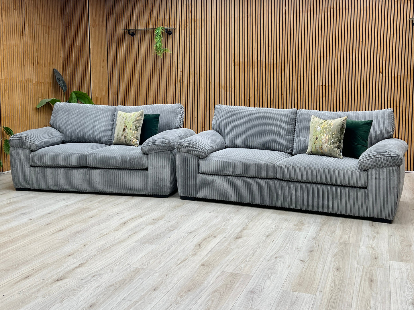 ‘Amalfi' Charcoal Grey Fabric Standard Back 3 + 2 Seater Sofa Very.com