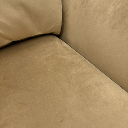 ‘Dawson' Mink Dawson Velvet Left Hand Facing 3 Seater Corner Sofa