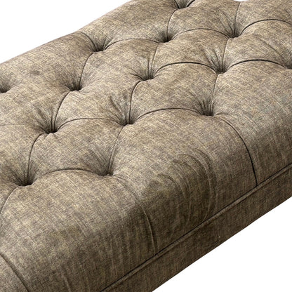 'Asia' Vogue Olive Accent Chair with Bench Footstool