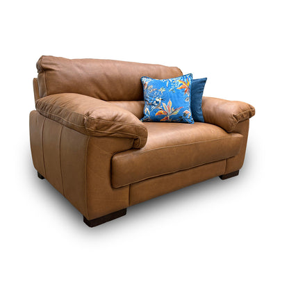 ‘Santino’ Truffle Apollo Ranch 60500 Leather Cuddler Chair