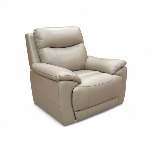 ‘Sloane' Cat-40:08 Oyster Leather Chair