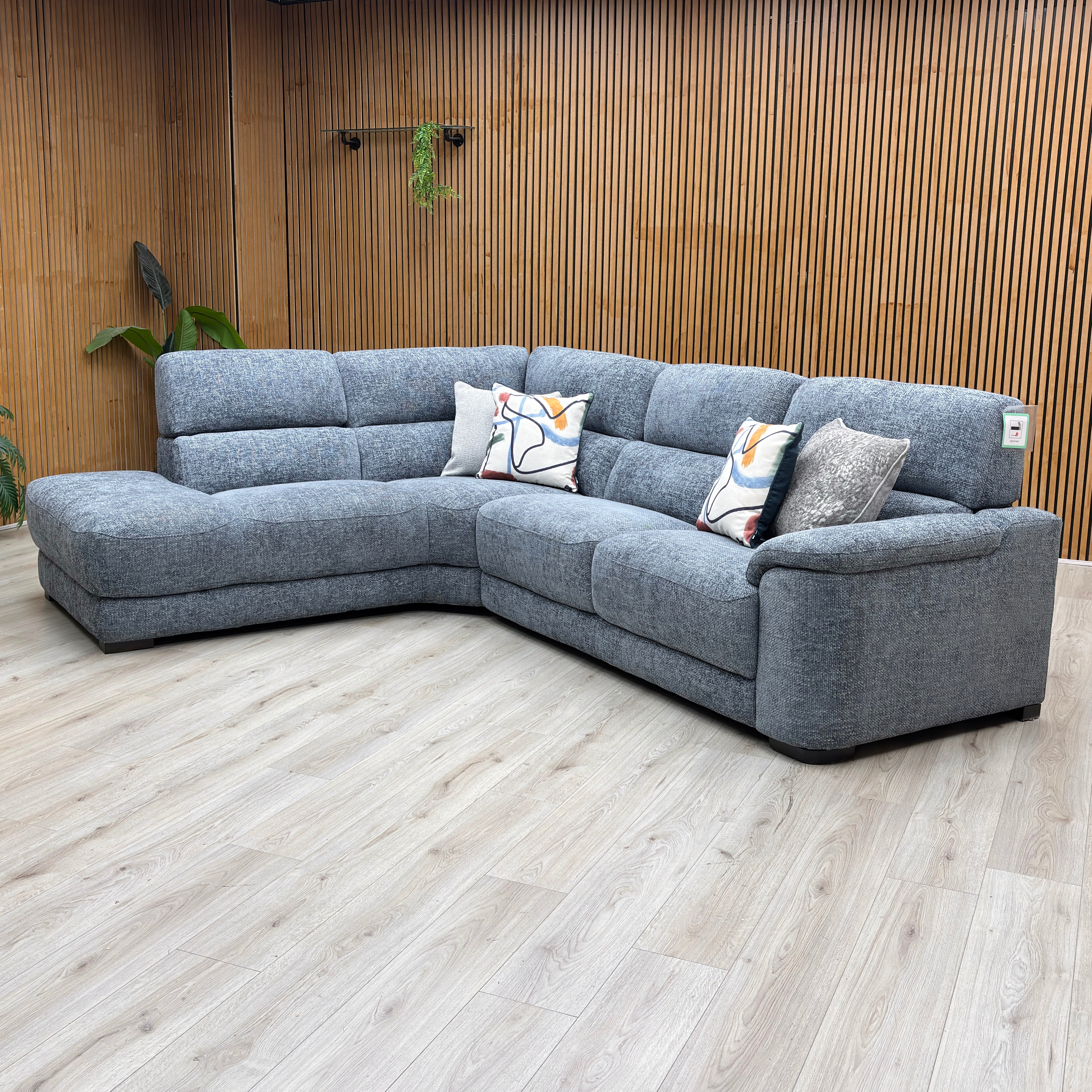 Furniture Village 'Nova' Fab-Coe-R303 Silverfish Blue Left Hand