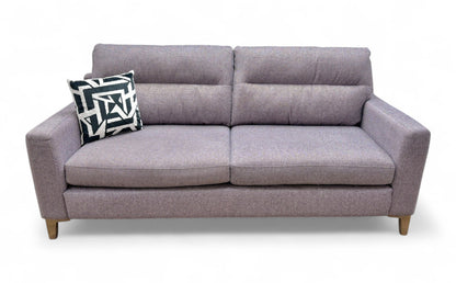 ‘Uniqa’ Sousel Mulberry Purple Fabric 3 Seater Sofa