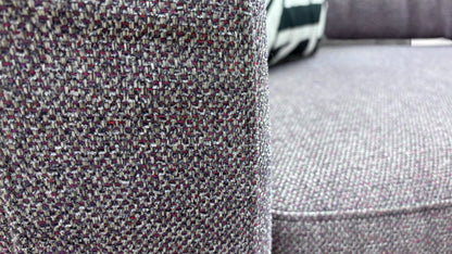 ‘Uniqa’ Sousel Mulberry Purple Fabric 3 Seater Sofa