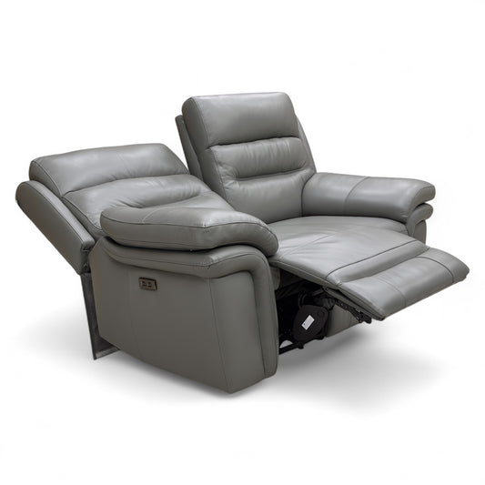 ‘Berlin' Natural Ash La-4825 Leather 2 Seater Power Recliner Sofa with Power Headrest