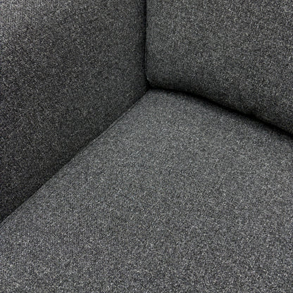 ‘Orlby’ Charcoal Benita Basket Weave Fabric 2 Seater Sofa