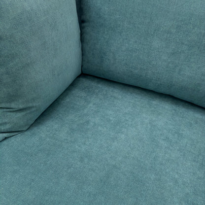 ‘Freya’ Ocean Blue Freya Fabric Large Swivel Chair